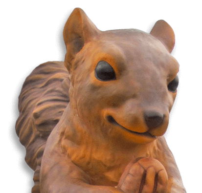 An image of Ms. Pearl the Squirrel from Berdall Pecan and Gift Company